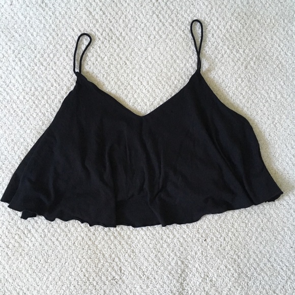 Express Black Crop Top - Picture 2 of 6